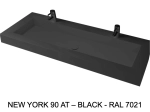 Plan vasque Design, sur mesure, Largeur 100 à 200 cm x Profondeur 40 à 60 cm, résine minérale ACRYSTONE® SOLID-SURFACE Finition lisse, Livraison Offerte et Rapide.